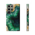 Green Geode in Watercolor - Impact Resistant Phone Case Samsung Galaxy S23 Ultra Glossy